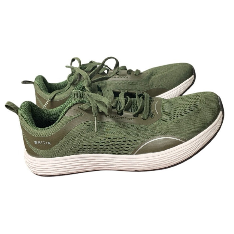 Whitin Mens Size 12 Green Lace Up Zero Drop Wide Width Toe Box Running Shoes