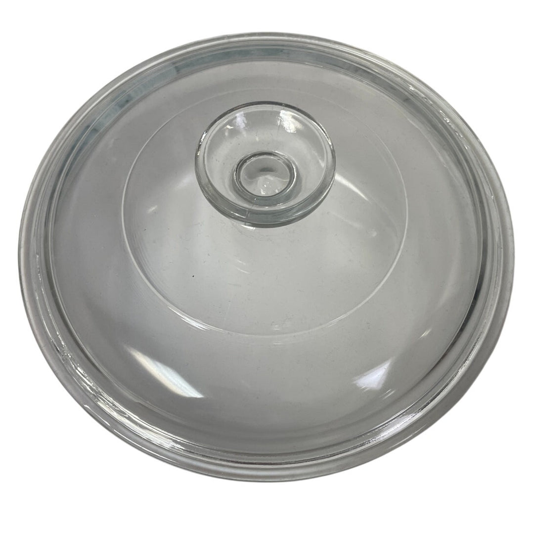 Corningware F-5-B 1.6 Liter Made In USA Round Ceramic DIsh Bowl w Glass Lid