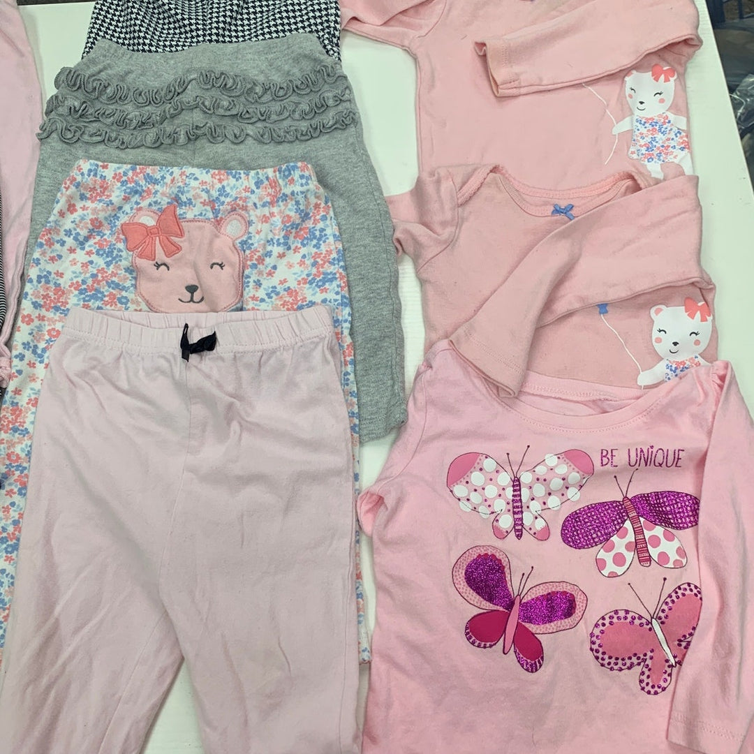 15 Baby Girls 12 Months Long Sleeve One Pieces Long Pants Clothes Lot