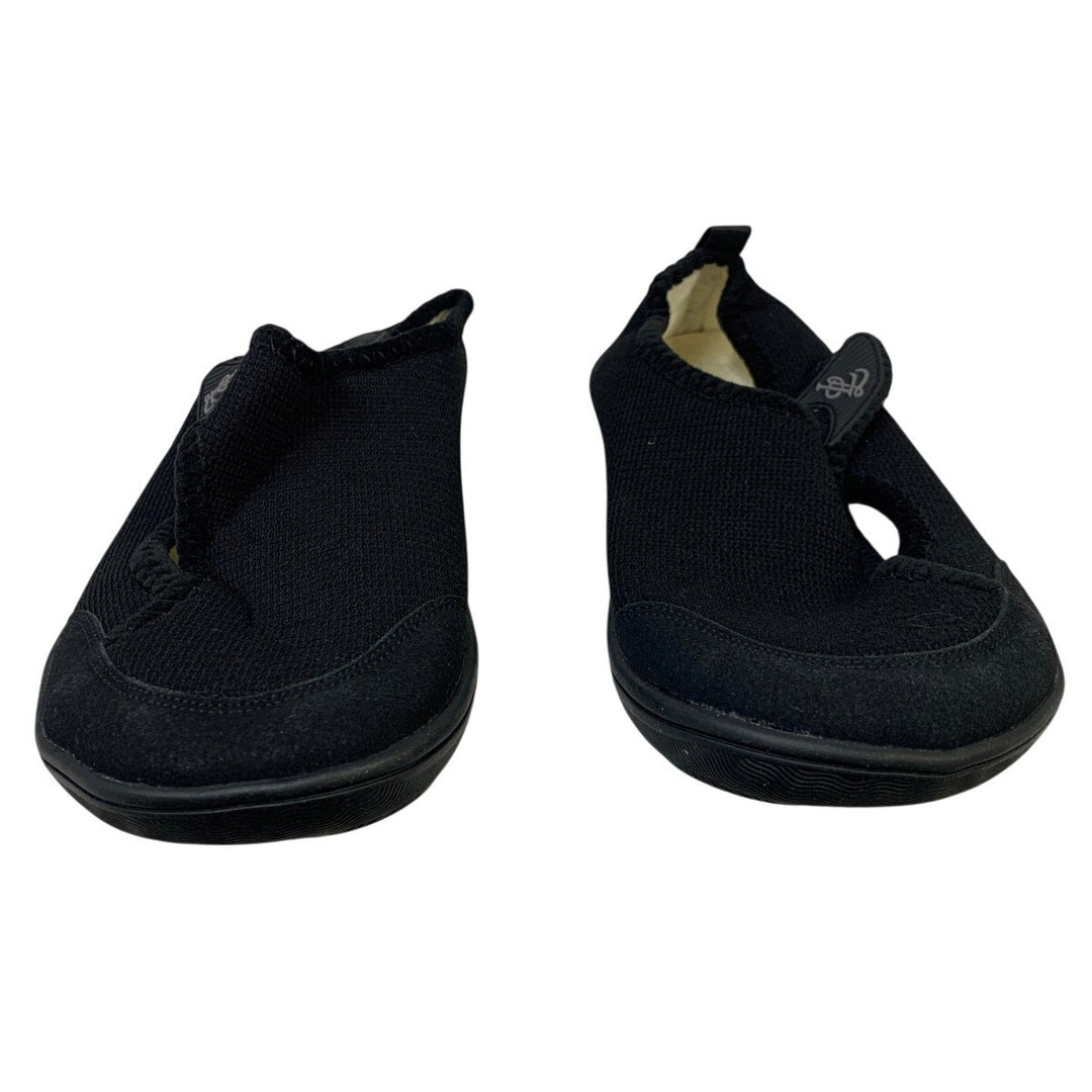 LeIsfIt Womens Size 8 Black Sneakers Hook and Loop Closure Barefoot Shoes