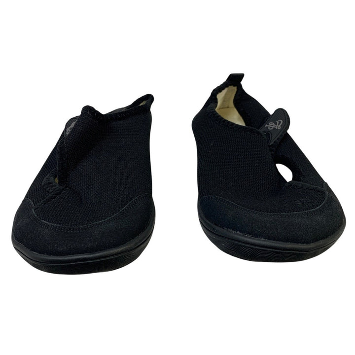 LeIsfIt Womens Size 8 Black Sneakers Hook and Loop Closure Barefoot Shoes