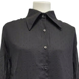 New Love Encounter Womens S Long Sleeve Partially Lined Button Up Sheer Shirt