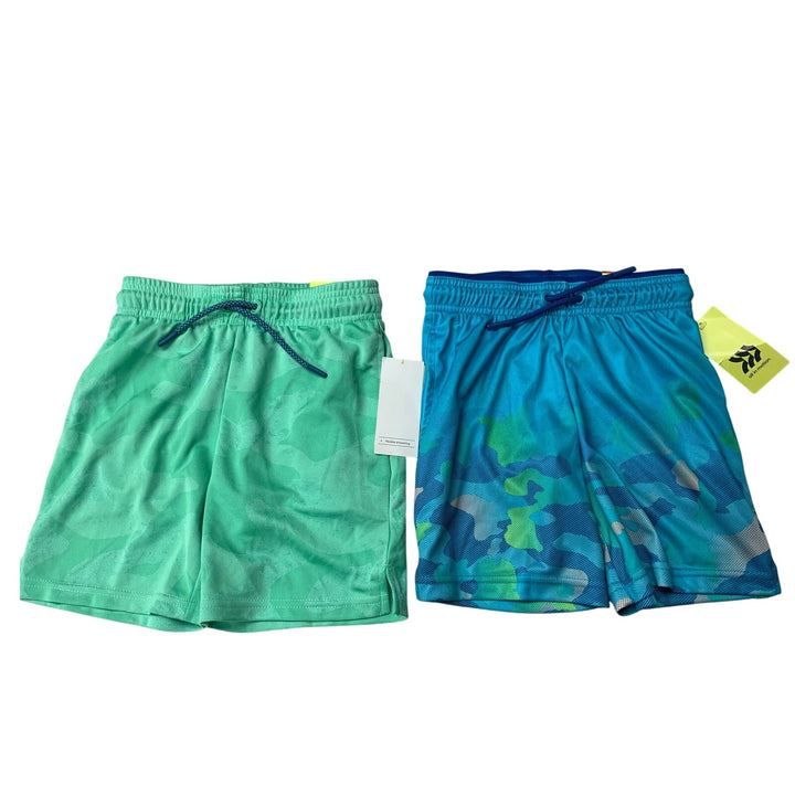 2 New All In Motion Boys XS (4/5) Quick Dry Moisture Wicking Athletic Shorts