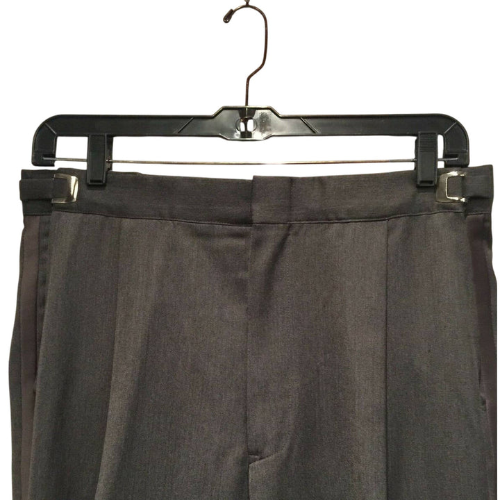 Size 33/34/35 Adjustable Waistband Gray Wool Blend 32" inseam Men&