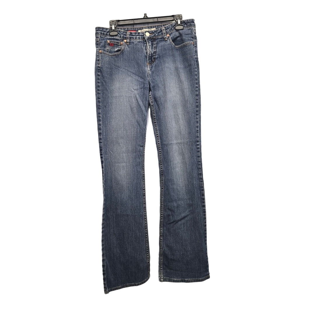 Paris Blues Juniors 13 Stretch Cotton Factory Faded Boot Cut Denim Jeans