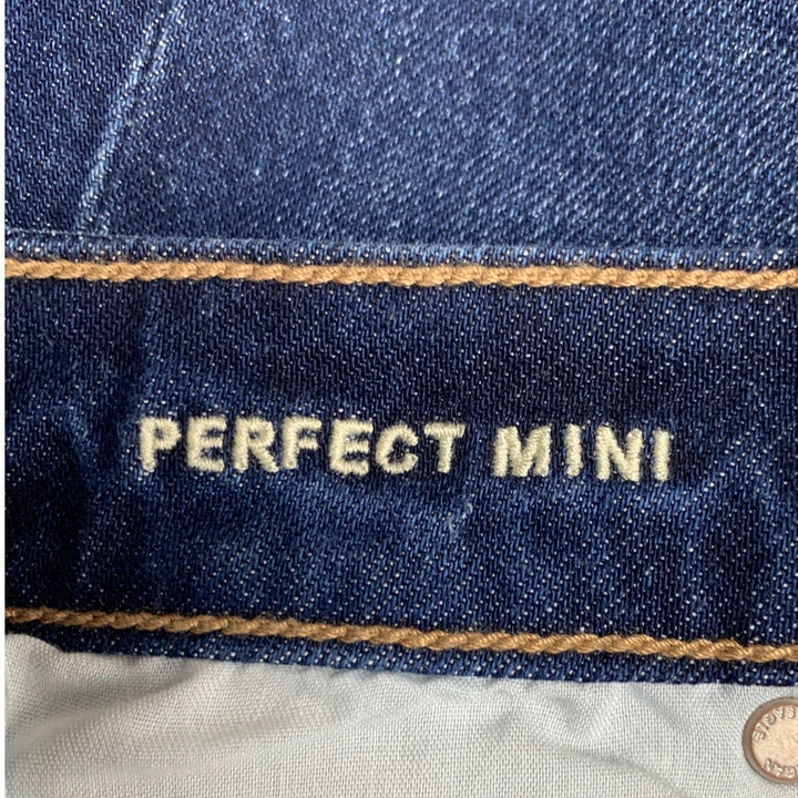 New American Eagle Womens Size 8 Perfect Mini Distressed Hem Denim Jean Skirt