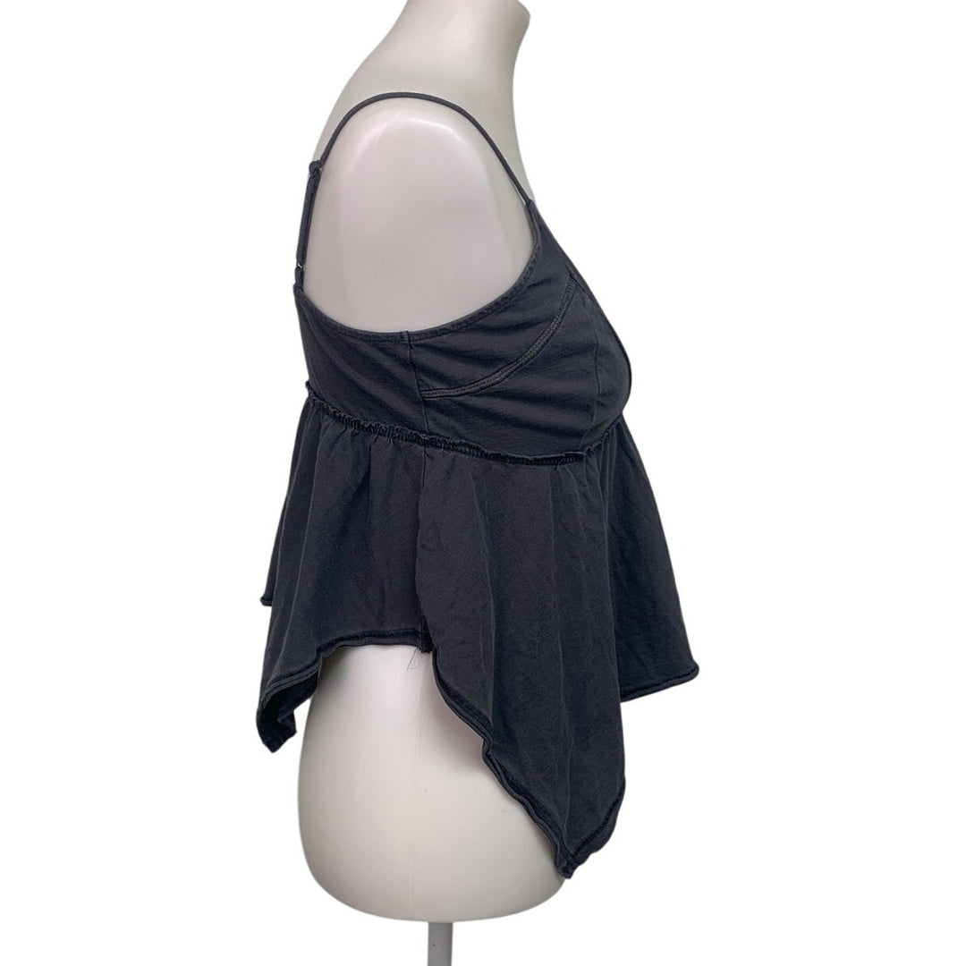 New Aerie Womens Small PolyCotton Spaghetti Strap Handkerchief Hem Tank Top