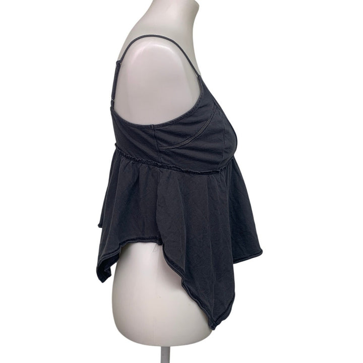 New Aerie Womens Small PolyCotton Spaghetti Strap Handkerchief Hem Tank Top