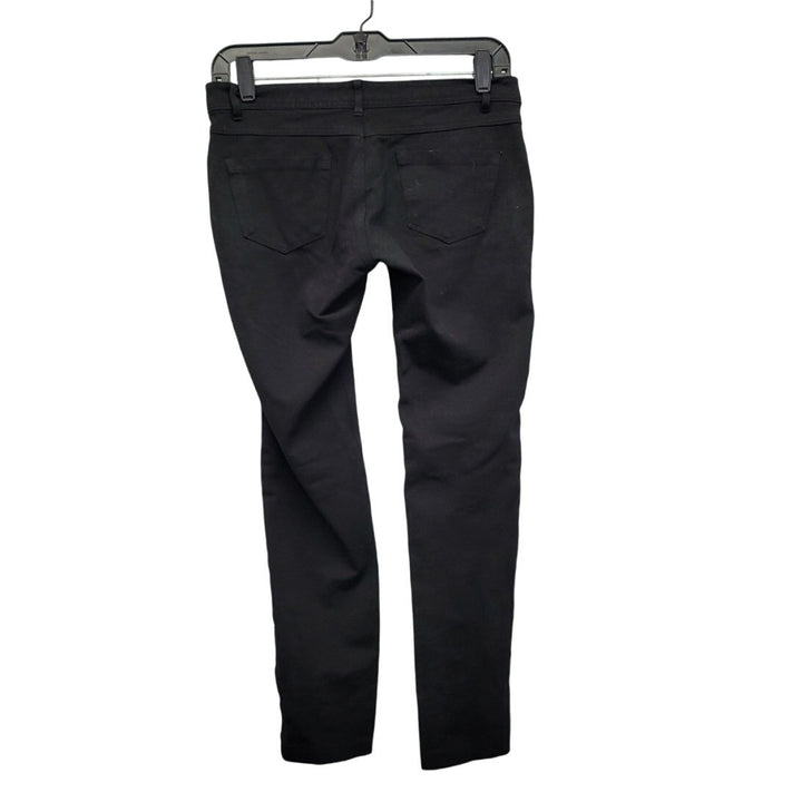 Active USA Womens Black Faux Pockets Medium Rayon Nylon Spandex Jeggings