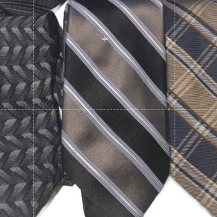 6 Silver Blue Gray Striped Floral Geometric Vintage &amp; Modern Mens Neck Ties
