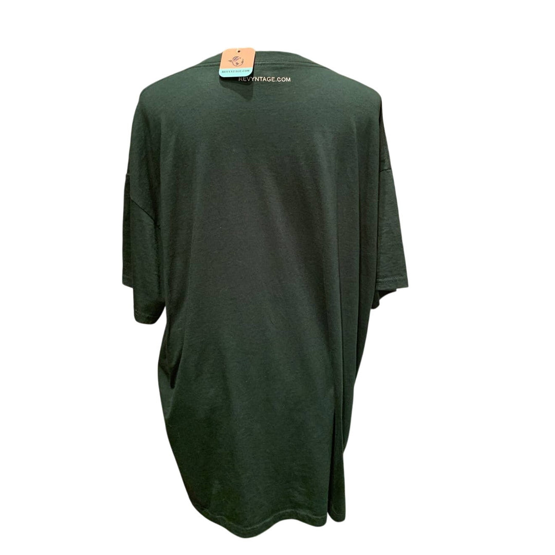 Handmade Upcycled Mens 2XL Saving the Planet is My Superpower Cotton Blend Tee