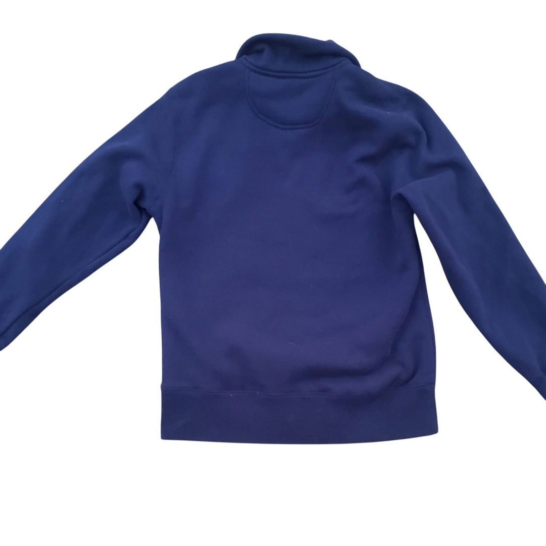 Eddie Bauer Mens Medium Navy Blue Heavy Zip Fleece Sherpa Lined Zip Up Jacket