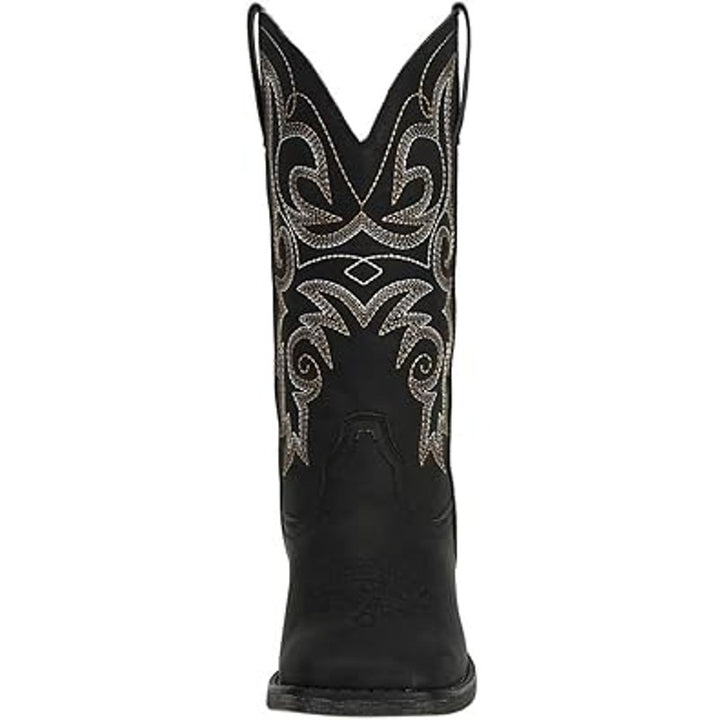 SheSole Womens Size 11 Black Faux Leather 1.5" Heel Western Cowboy Boot Shoes