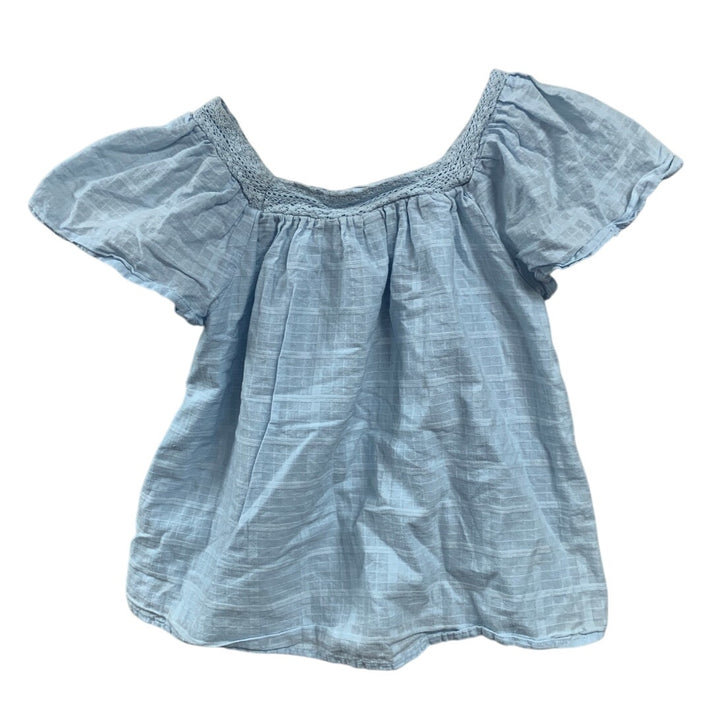 NWT New Cat &amp; Jack Girls Medium (8) 100% Cotton Short Sleeve Square Neck Top