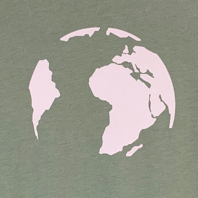 New Hand Printed Womens XS Green Save The Earth World Short Sleeve Tee Shirt