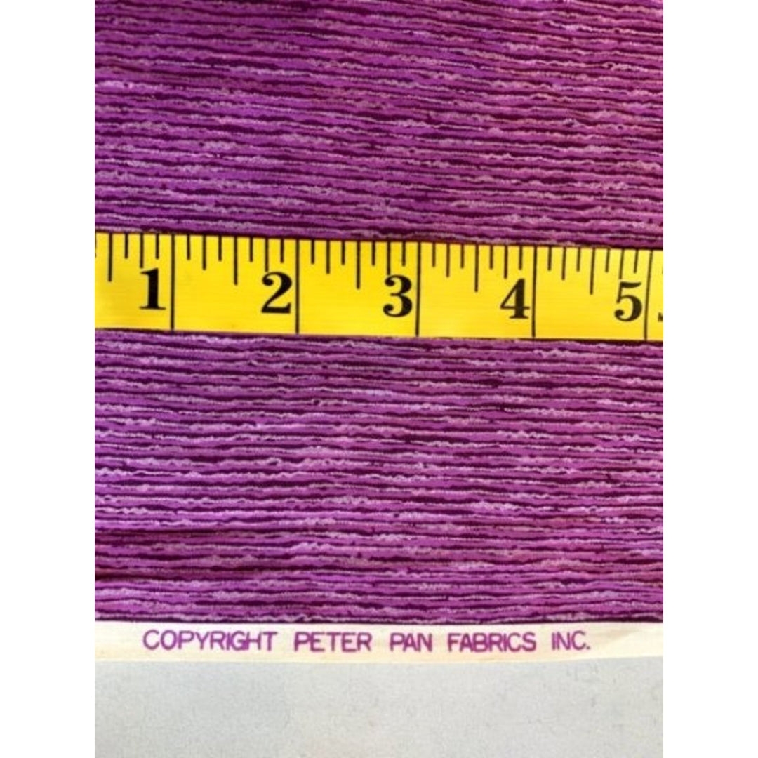 2 yds 100% Cotton Purple Stripe Quilting Craft Sewing Fabric Yardage Remnant