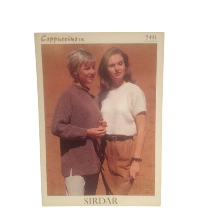 New Sirdar 5491 Cappuccino Double Knitting DK Cropped Top and Sweater Pattern