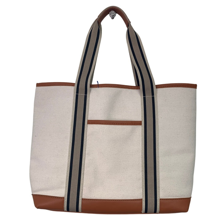 Upcycled Hand Printed Blue Jay Bird Canvas Double Handle Shoulder Tote Bag
