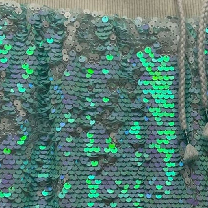 More than Magic Girls XL Shiny Iridescent Sequined Drawstring Jogger Sweatpants