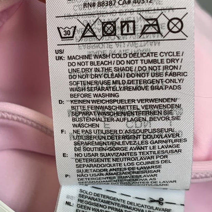 New Adidas Medium 40DD Pink Light Support Removeable Pads Training Sports Bra