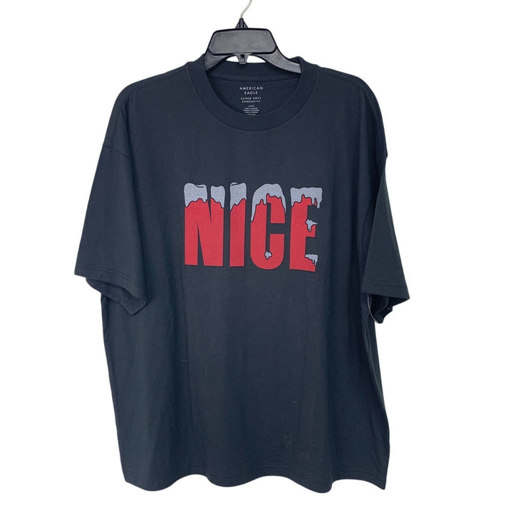 New American Eagle Womens Large Oversized Fit Nice Short Sleeve Tee Shirt