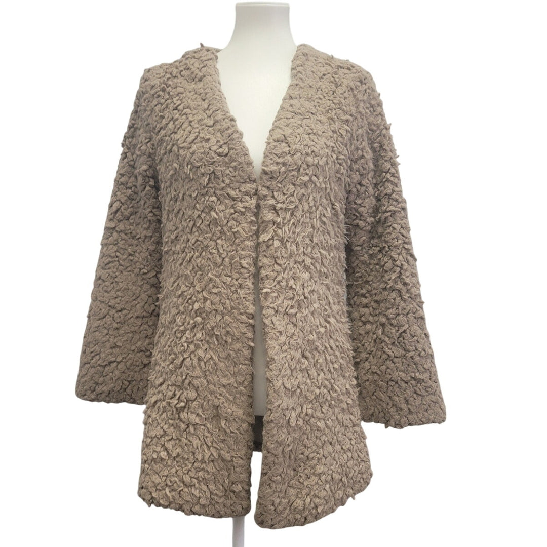 Jella Couture Womens Medium 100% Polyester Long Sleeve Hook &amp; Eye Front Jacket