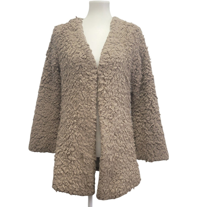 Jella Couture Womens Medium 100% Polyester Long Sleeve Hook &amp; Eye Front Jacket