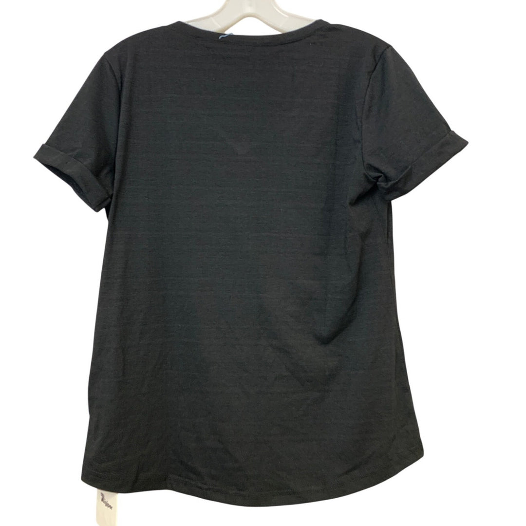 New Hand Printed Womens Small Black Equality Rainbow Pride VNeck Tee Shirt