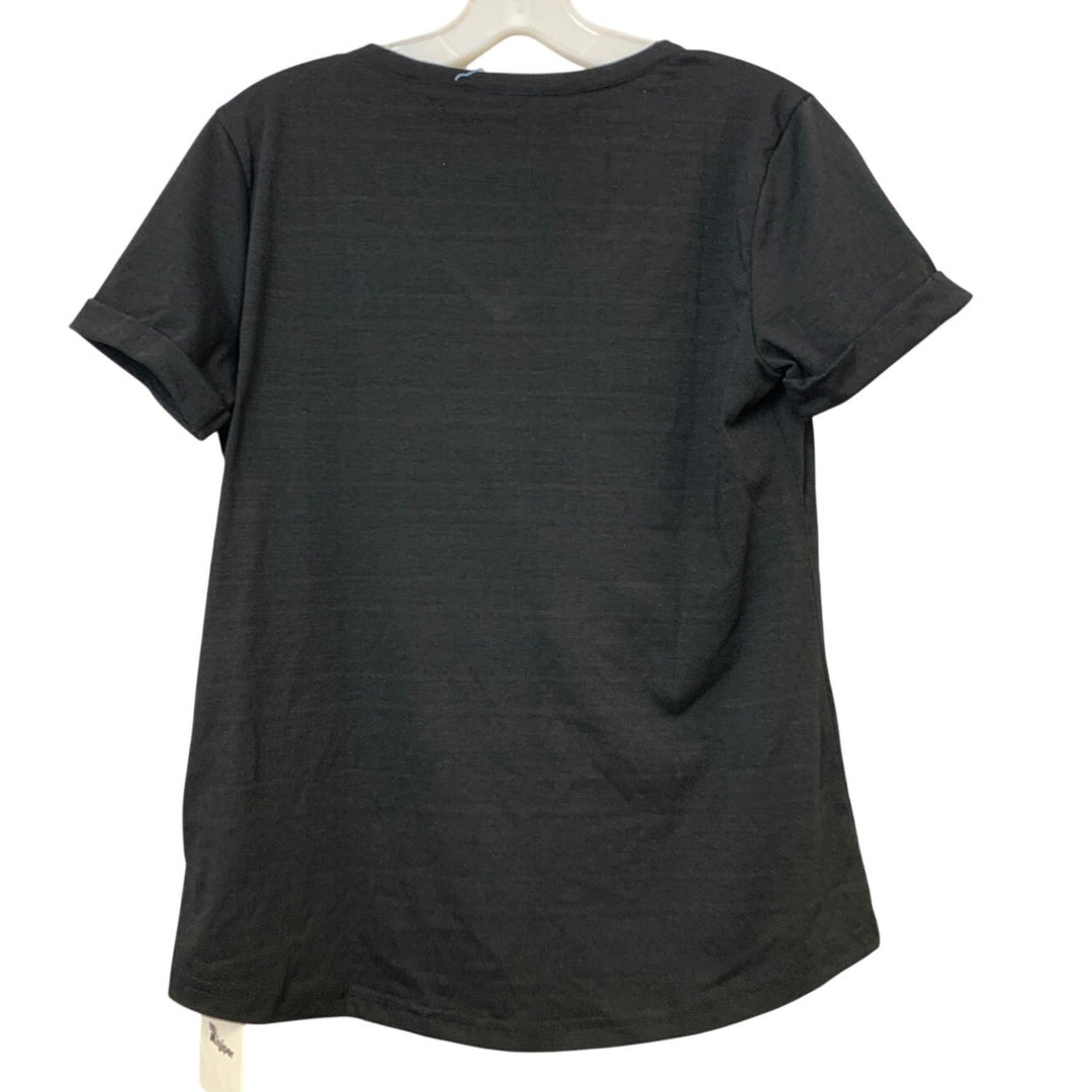 New Hand Printed Womens Small Black Equality Rainbow Pride VNeck Tee Shirt