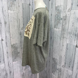 Hand Printed Upcycled Mens XL Vintage Eiffel Tower Paris Architecture Tee Shirt