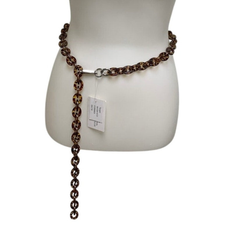 New Wild Fable Medium Plastic Cockleshell Leopard Spot Chain Link Fashion Belt