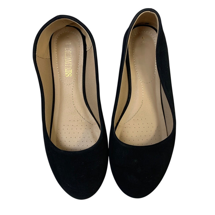Dream Pairs Womens Size 9 Black Ballet Flats Closed Round Toe Slide On Shoes