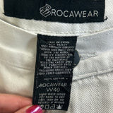Rocawear Mens Size 40 100% Cotton Long White Denim Jean Shorts Jorts