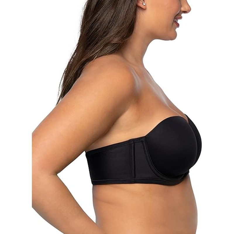 New Vanity Fair Womens 36C Black Back Smoothing Lightly Lined Strapless Bra