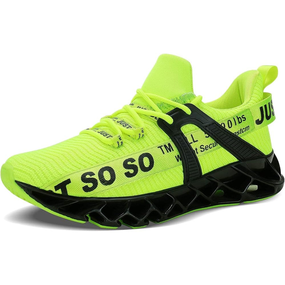 New Umyogo Womens Size 9 Neon Yellow Lace Up Sport Running Athletic Shoes