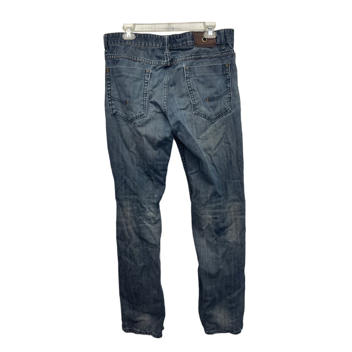 Lindbergh Womens 34 X 32 Cotton Blend Straight Leg Stretch Denim Blue Jeans