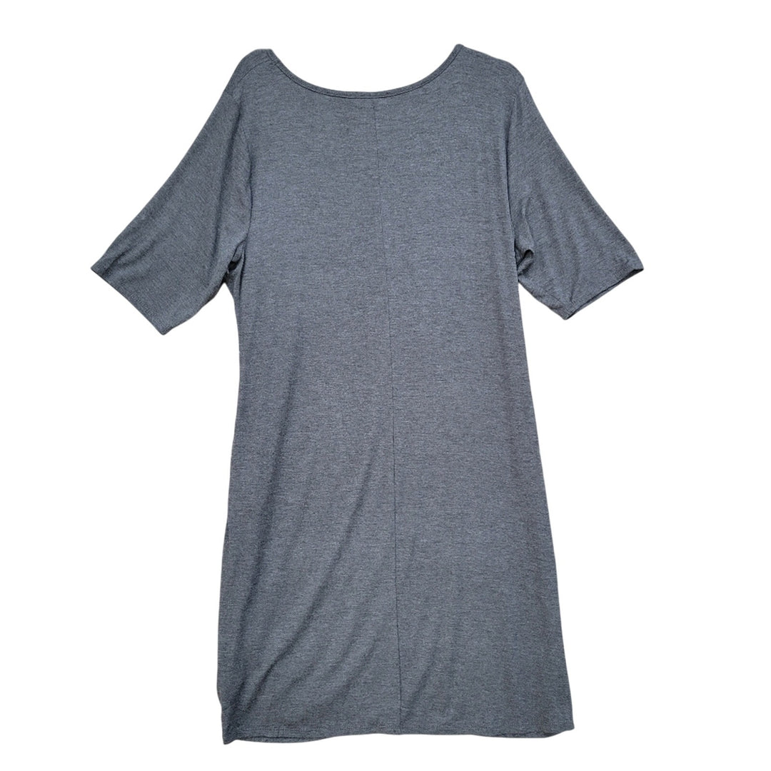 NWT New Maurices Womens XXL Heathered Side Ruched Half Sleeve T Shirt Dress