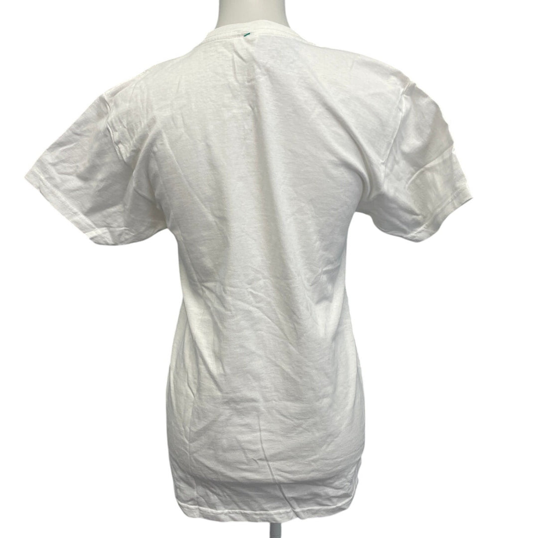 New Hand Printed Upcycled Womens Small Rainbow Equality Short Sleeve Tee Shirt