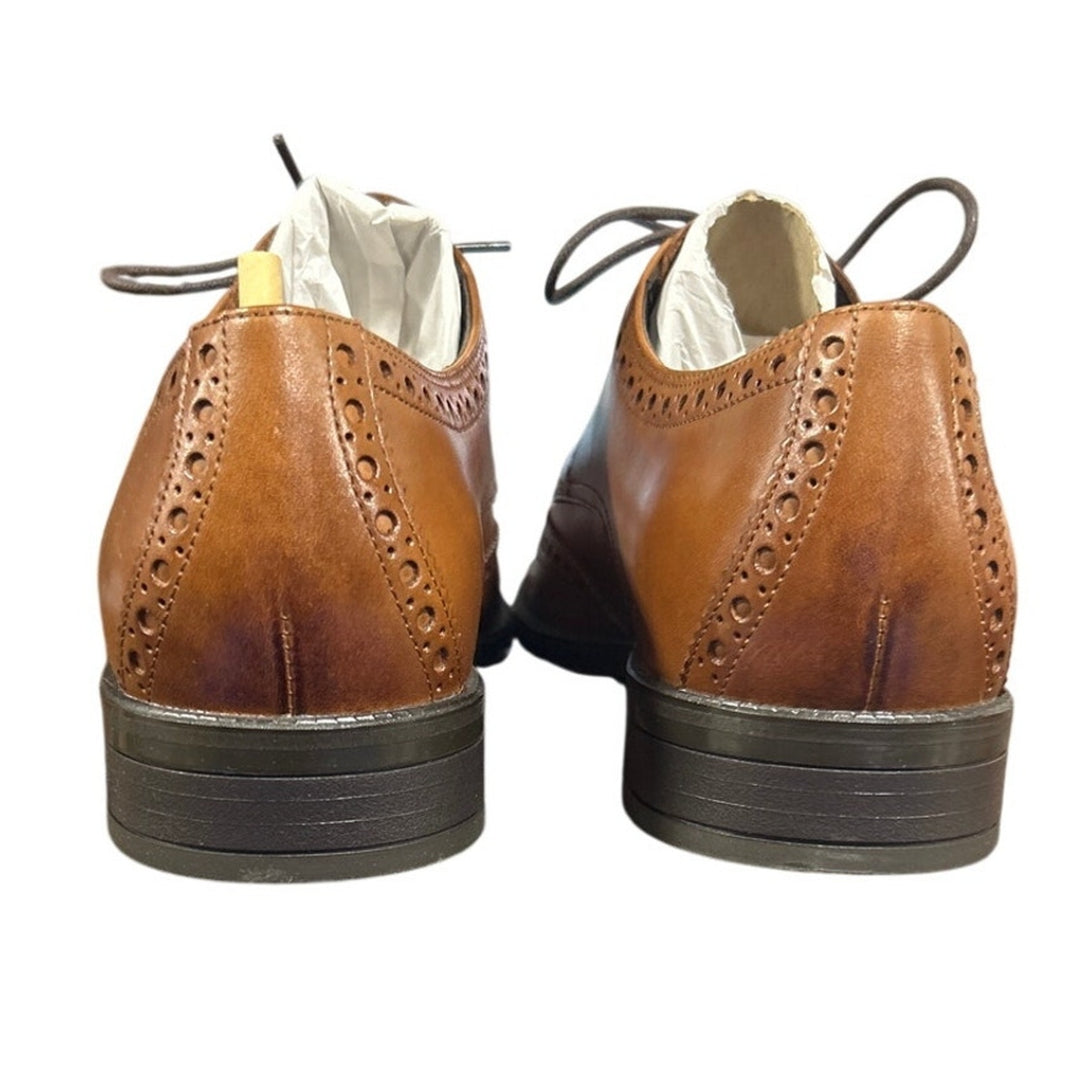 New Cole Haan Men Size 9 British Tan Leather Wing Oxford Lace Up Grand 360 Shoes