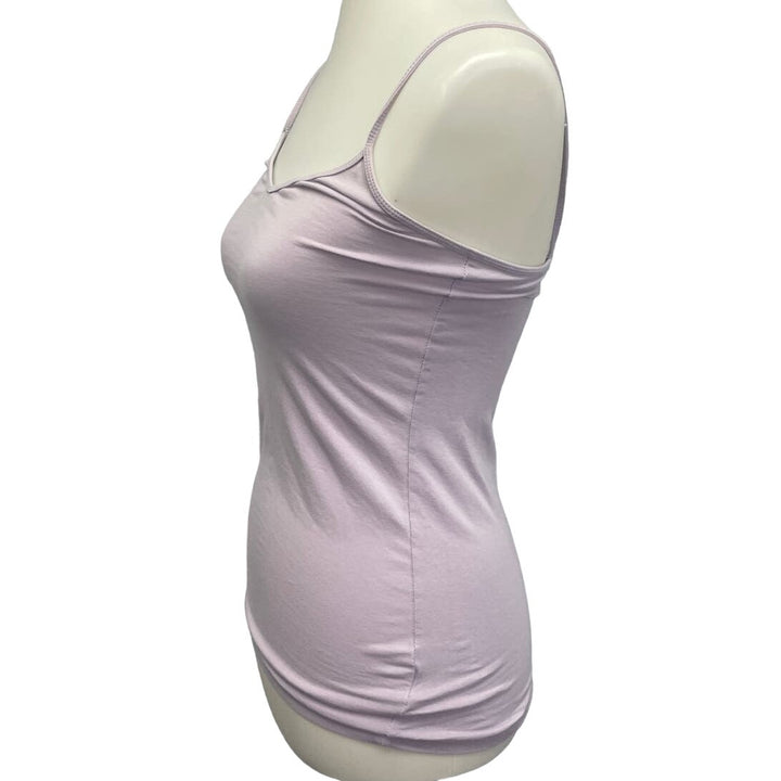 Forever 21 Juniors Large Spaghetti Strap Light Purple Cotton Blend Cami Top EUC