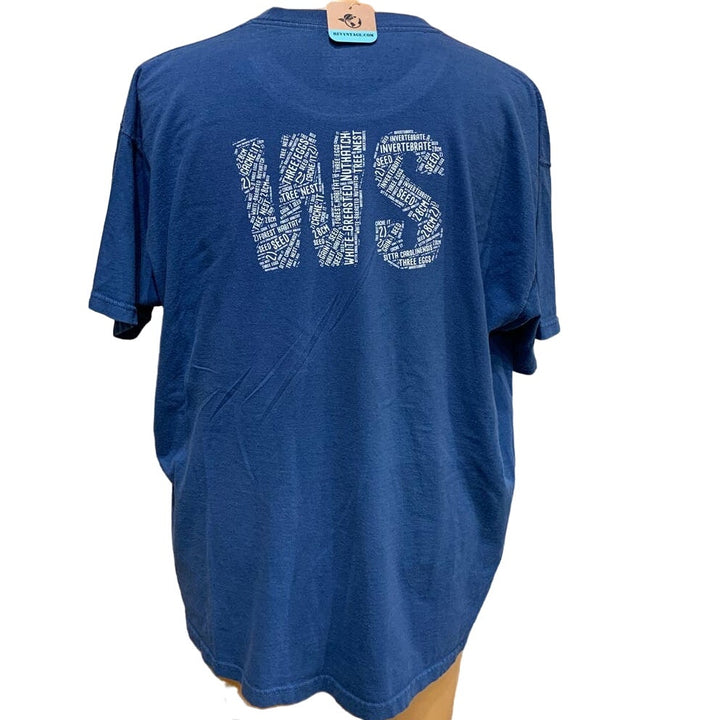 Wingspan Inspired Mens 2XL Watercolor White Breasted Nuthatch Upcycle Tee