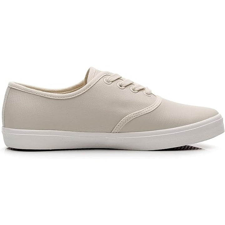 Cull4U Womens Size 8 Beige Sneaker Lace Up Round Closed Toe Slip On Shoes