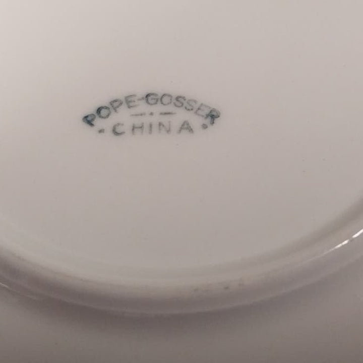 6 Vintage 1929 Pope-Gosser Sepia Gold Trimmed Ceramic China Small Round Bowls