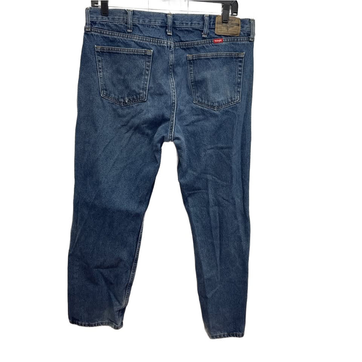 Lot of 2 Wrangler Mens 38 X 32 100% Cotton Medium Wash Denim Blue Jeans