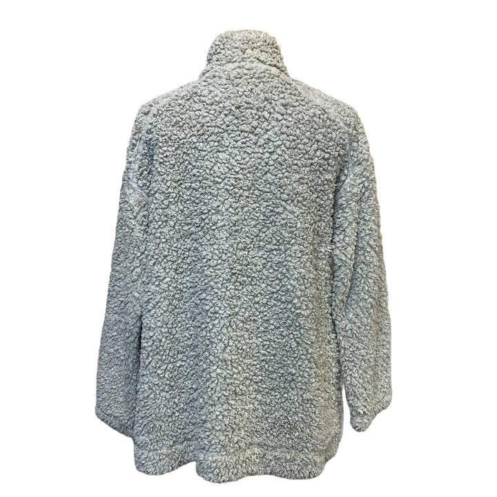 Dylan Los Angeles Medium Fuzzy Lined Oatmeal 1/2 Zip Faux Fur Pullover Sweater