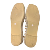 Womens Size 9.5 Brown Striped Mary Jane Woven Espadrilles Platform Sandal Shoes