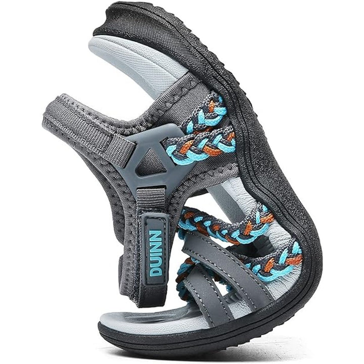 New Duinn Upfen Womens Size 6.5 Hook Loop Closure Black Hiking Sport Sandals