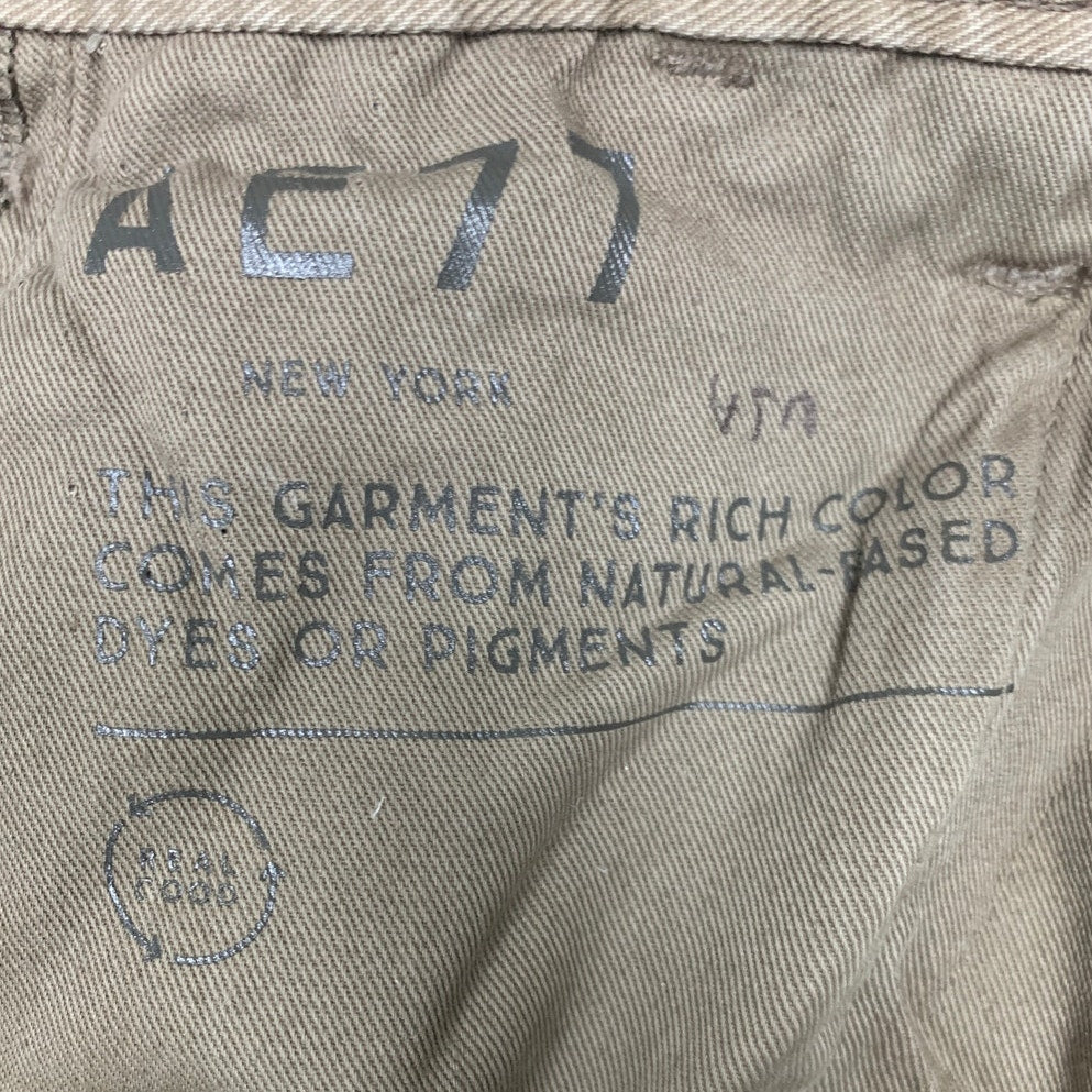 New AE77 Womens Size 4 Brown Khaki Pigment Dyed Casual Cotton Pants