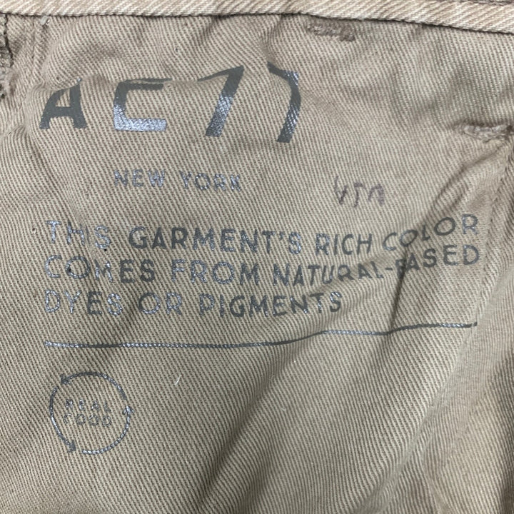 New AE77 Womens Size 4 Brown Khaki Pigment Dyed Casual Cotton Pants