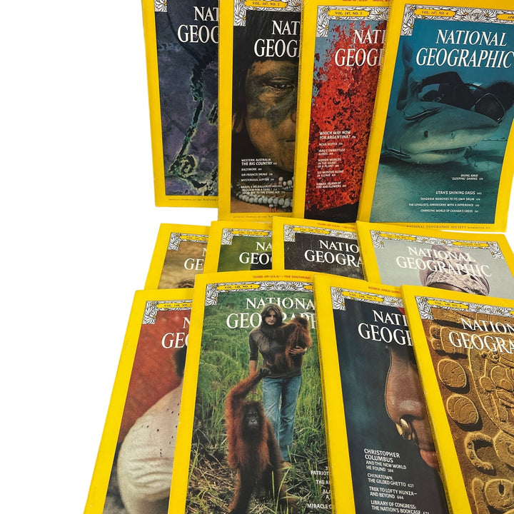 Vintage 1975 National Geographic Magazine FULL Year 12 Issues W Maps Supplements